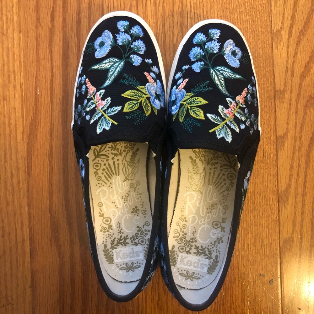 Keds x Rifle Paper Co. Triple Decker Embroidered